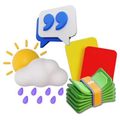 3D Weather Conditions - Opinions - Yellow and Red Cards - Money Wad
