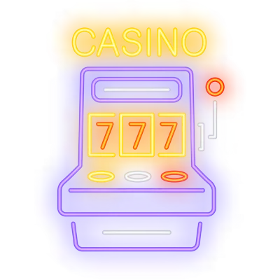 glowing slot machine