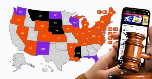 USA Map - Gambling Mobile App - Gavel