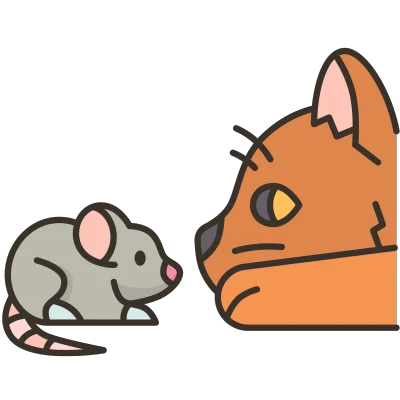 cat and mouse graphic