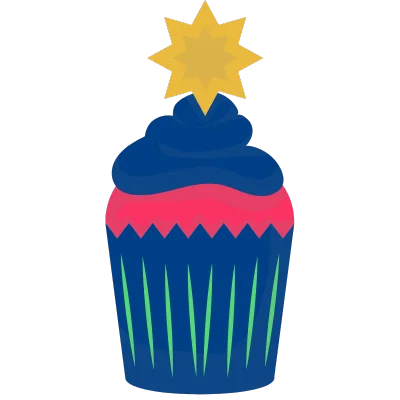 cupcake with star on top