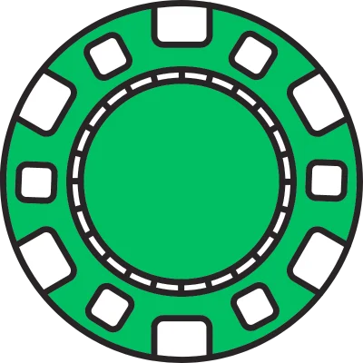 green poker chip