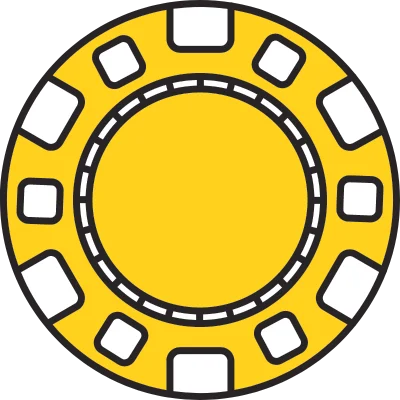 yellow poker chip