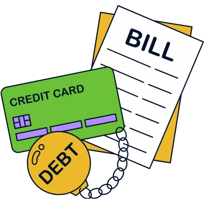 bills and credit card debt