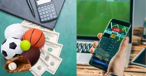 Money, Calculator and Different Sports Balls - Sports Betting App