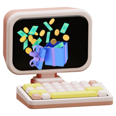 Bonuses and Promos Icon - 3D Computer