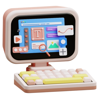 Graphics and User Interface Icon - 3D Computer