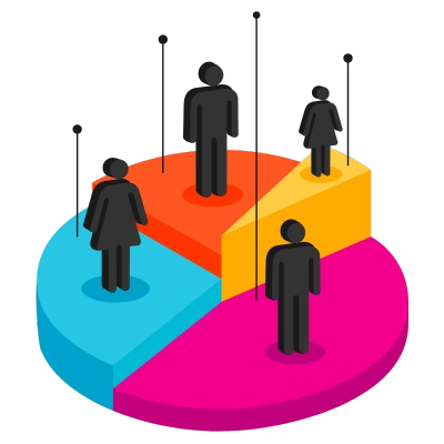 Isometric Demographic Statistics People Population Chart