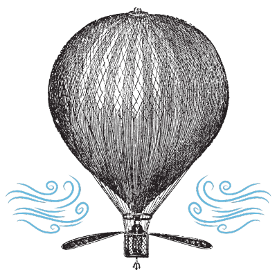 Lunardi Balloon - Wind Blowing