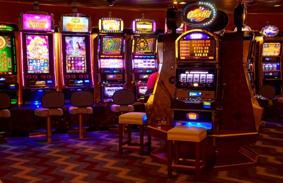 Slot Machines Section on a Casino