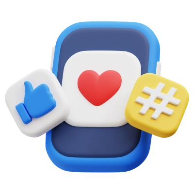 Social Media Marketing 3D Icon