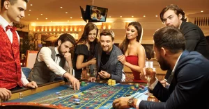 People Being Social Around a Craps Table