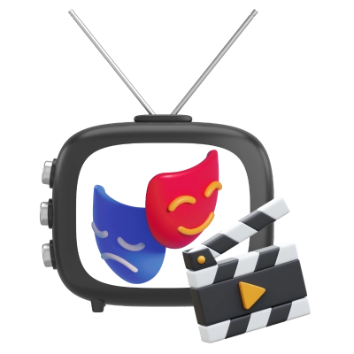 Television and Film 3D Icon