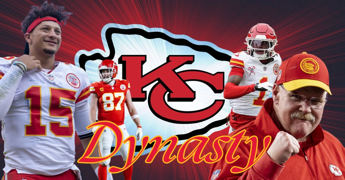 Kansas City Chiefs' Dinasty - NFL Players: Travis Kelce, Xavier Worthy and Patrick Mahomes - Coach Andy Reid