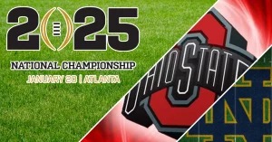 Ohio State vs Notre Dame Logos - 2025 College Football National Championship Logo