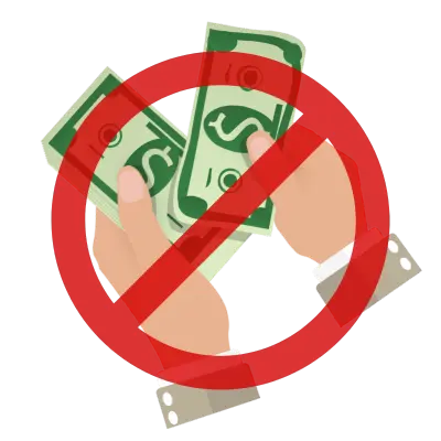 No Counting Money Icon