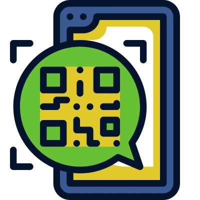 QR code on smartphone