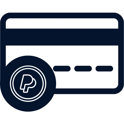 debit card with paypal icon